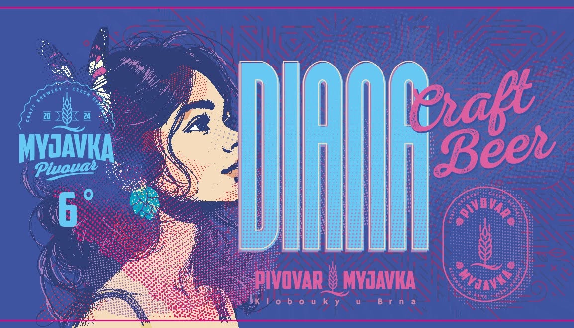 Etiketa piva Diana 6°