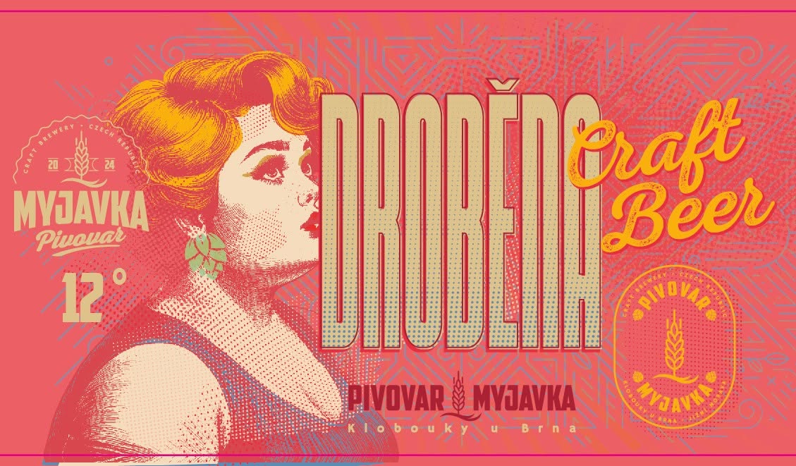 Etiketa piva Droběna 12°