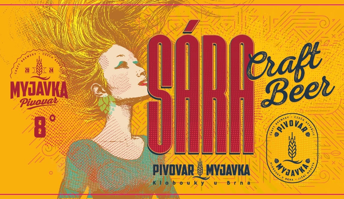 Etiketa piva Sára 8°